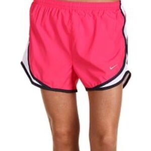 Girl's Nike Dri-Fit Tempo Running Shorts Coral And Black Size XL Dolphin Hem